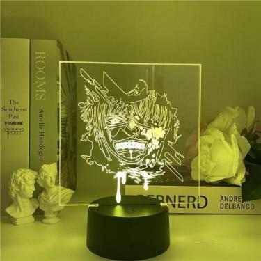Imagem de Luz noturna LED 3D Tokyo Ghoul Kaneki Ken com mudança de cor - Yiweisa
