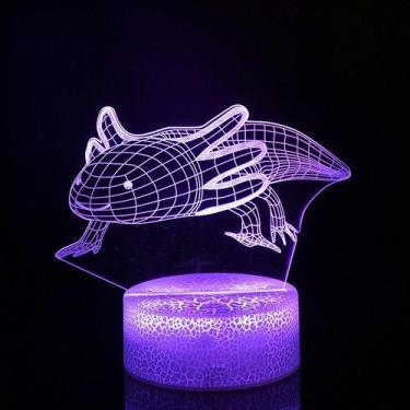Imagem de Luz noturna LED 3D Andrias Davidianus que muda de cor para crianças - 