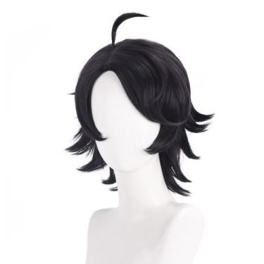 Imagem de Fantasia de anime Cosplay Wig Identitys Fools Golds 35 cm - yiweisai