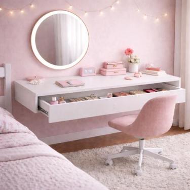 Imagem de Penteadeira Suspensa Mesa Camarim Escrivaninha Multiuso com Gaveta 100