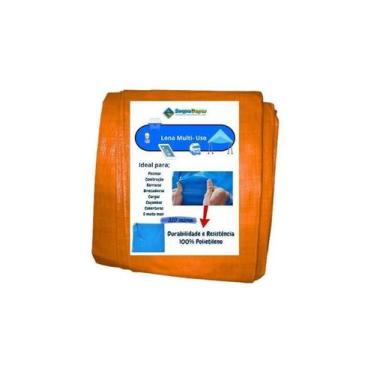 Imagem de Lona Polietileno 6X4 Grossa 300 Micras Multiuso Laranja - Plástica Aca