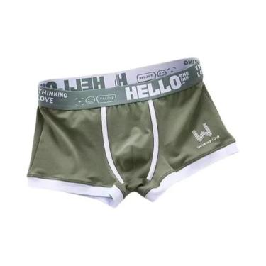 Imagem de Cuecas Boxer De Algodão Masculinas Em 3 Cores L XL 2XL 3XL Roupa Íntim