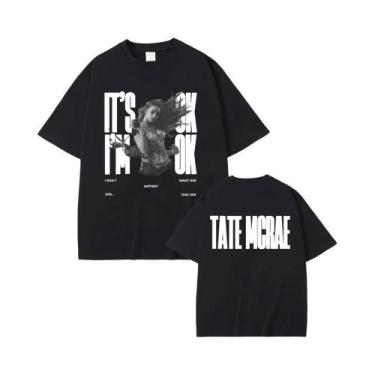 Imagem de Camiseta Vintage Oversized Unissex De Algodão Com Estampa Da Cantora T