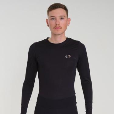 Imagem de Camisa Segunda Pele Marcio May Peluciada Inverno Básica, Preto, 3G