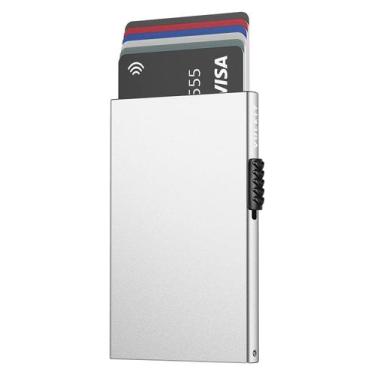 Imagem de Carteira VULKIT Porta-cartões de crédito minimalista RFID Slim Metal
