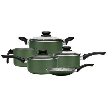 Imagem de Conjunto de Panelas 5pc Antiaderente Panelux Maximum Verde, Verde, 5