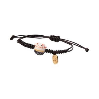 Imagem de Pulseiras De Gato Da Sorte Em Cerâmica Colorida Para Mulheres E Homens