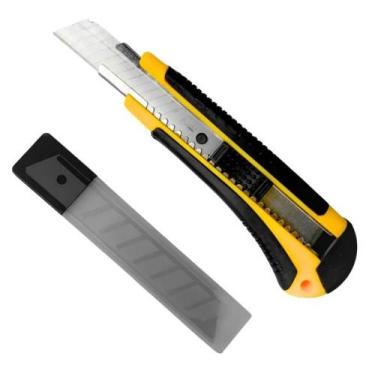 Imagem de Estilete Emborrachado Profissional 3 Lâminas Bomvink