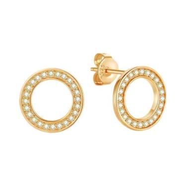 Imagem de Brincos De Prata 925 Banhados a Ouro 18K Com Pérolas E Flores Sol E Lu