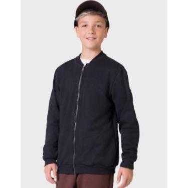 Imagem de Casaco Moletinho Com Zíper e Punho Elegante Aconchega no Inverno Frio - Masculino 12 a 18 anos-Masculino
