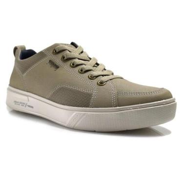 Imagem de Tênis Casual de Couro Masculino Pegada 111902, Bege, 39