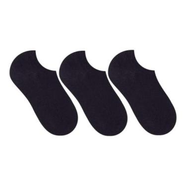 Imagem de Kit 3 Pares De Meia Sapatilha Esportiva Selene 34/39, Preto, U
