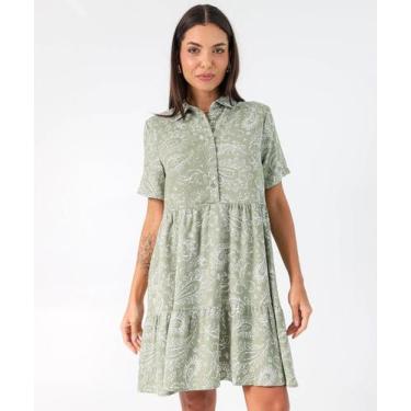 Imagem de Vestido Feminino Chemise Paisley Marisa Verde, Verde, M