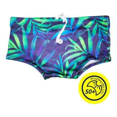 Imagem de Sunga Infantil Menino Sur Palmeira Praia Verão Piscina Pr Uv - ANJO DA