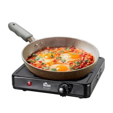 Imagem de Fogão Elétrico Portátil 1 Boca 1000W Preto FG-100 - Kian, 110V