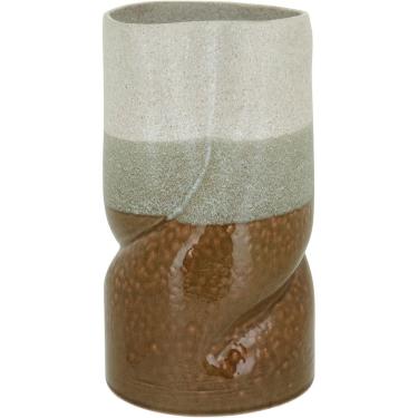 Imagem de VASO DECORATIVO ENFEITE PLANTA CERÂMICA 28x16x16cm MARROM