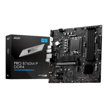 Imagem de Placa-Mãe MSI PRO B760M-P, Intel B760, DDR4, Preto - PRO B760M-P DDR4-Unissex