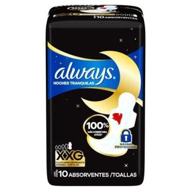 Imagem de Absorvente always noturno hiper longo 40cm c/ 10 abs