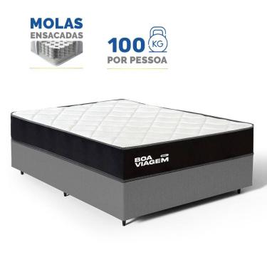 Imagem de Cama Box com Colchão de Molas Ensacadas One Face Boa Viagem Casal 138cm