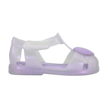 Imagem de Sandália Mini Melissa Hip Heart Ballerina Lilas/Metalizado