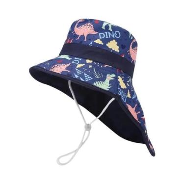 Imagem de Chapéu De Praia Infantil Com Aba Larga E Proteção UV Para Meninos E Me