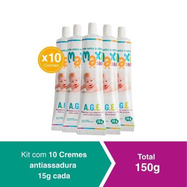 Imagem de KIT Creme Pomada de Assadura  Óleo Girassol A.G.E  15g Maxi Baby