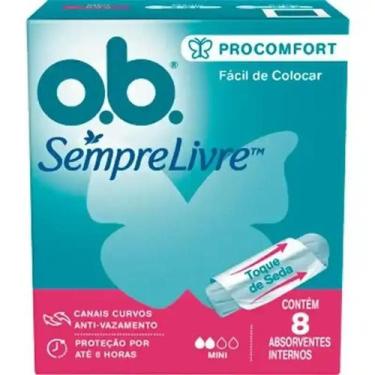 Imagem de Absorvente Interno o.b. ProComfort Mini Fluxo Leve 8 Unidades