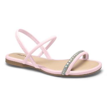 Imagem de Sandália Pink Cats Rasteirinha Brilhos V3902 Blush, Blush, 30