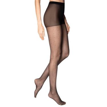 Imagem de Meia calça loba fio 15 poá feminino ref: lob05687, Preto, M