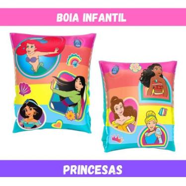 Imagem de Boia Braço Infantil Princesas Disney Mor Inflável Até 50Kg