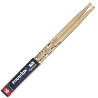 Imagem de Baqueta 5B Hickory Som Forte Não Quebra Fácil Ideal Para Estudo E Prof