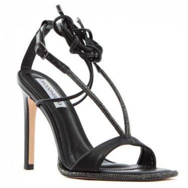 Imagem de Sandália Lace Up Cecconello Couro 2008001, Preto, 36