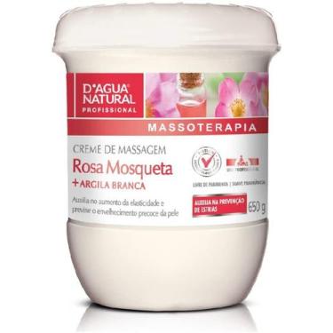 Imagem de Creme de Massagem Rosa Mosqueta e Argila Branca, D'agua Natural, 650 g
