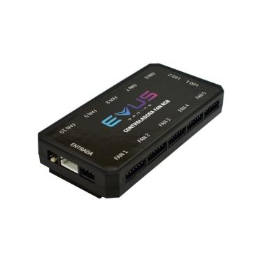 Imagem de Kit Cooler Fan para Gabinete FK-12R com 4 Unidades LED RGB Controladora e Controle Remoto Evus