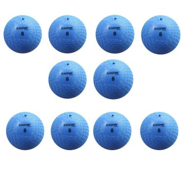 Imagem de Kit 10 Bola de Iniciação N8 para Jogos de Recreação em Borracha Azul Kagiva