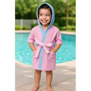 Imagem de Roupão Aveludado Infantil Quimono Com Capuz Jujuba Menina - Lepper, Li