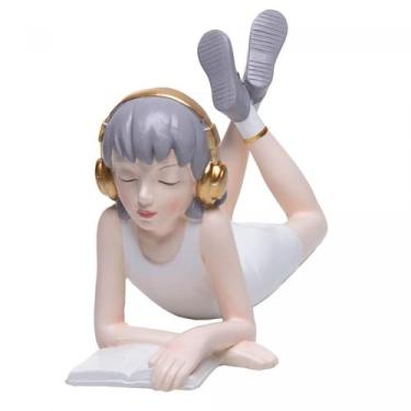 Imagem de Figura Decorativa Páginas e Melodias 21,5x7x11cm em Resina Wolff - âWo