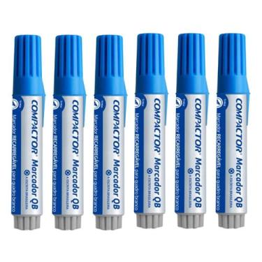 Imagem de Kit c/6 marcador compactor qb azul