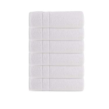 Imagem de Kit 6 Toalhas De Rosto Branca 45x70cm Linha Profissional Hotelaria Môn