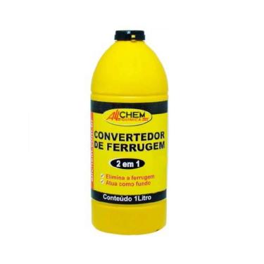 Imagem de Conversor de Ferrugem 1 Litro Primer Protetor para Pintura com Rendimento 5-7M2-L para Objetos Metálicos Allchem