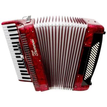 Imagem de Acordeon Piano TA-8009 80 Baixos 37 Teclas Vermelho com Bag Vanral