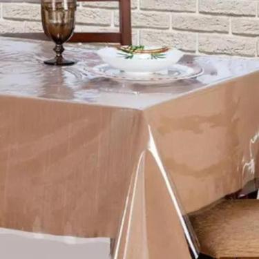 Imagem de Protetor de Mesa Redondo 1,40m Diâmetro Impermeável Salehtex - Transpa