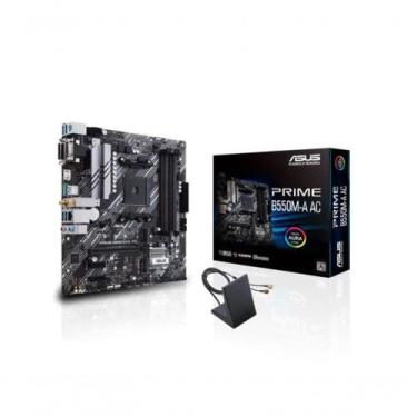 Imagem de Placa Mae Prime B550M-A AC DDR4 Micro ATX para AMD AM4 com Wi-Fi Asus