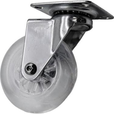 Imagem de Rodizio Silicone Jomarca Base Giratoria Sem Trava 75Mm