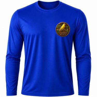 Imagem de Camisa Uv +50 Pássaro Canário Belga - Proteção Solar cor:Azul RoyalTam