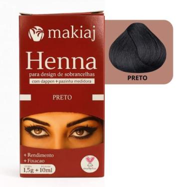 Imagem de Henna Makiaj 1,5g Design de Sobrancelha Dappen + Pá medidora Cor:Preto