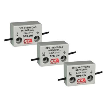 Imagem de Kit DPS para Proteção Individual 2,5KA 275V - CCA ELETRÔNICA, 3 pçs
