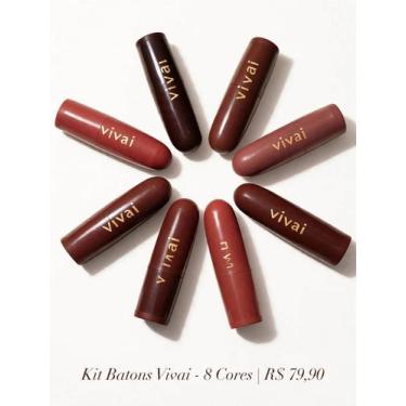 Imagem de Kit 8 Batons Ovo Matte Vivai Nova Coleção - vivai cosmeticos