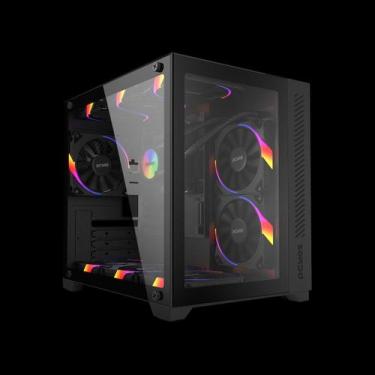 Imagem de Gabinete Gamer Pcyes Forcefield Black Vulcan - Gffbvp