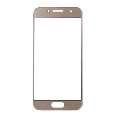 Imagem de HAIJUN Peças de reposição para celular com lente de vidro externa para Galaxy A7 (2017) / A720 (cabo flexível (preto) (cor dourado)